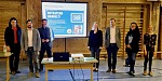 Präsentation des CO2-Fußbadruckes der Grundschule Hohenthann